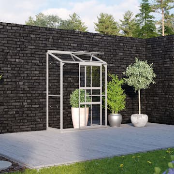 Litet Växthus Vitavia Ida 900 med Sockel och Delat Glas