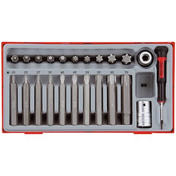 TX-hylssats 23 delars med 1/2 tum fyrkantsfäste Teng Tools TTTX23