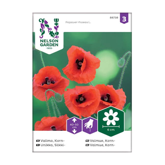 Frö Kornvallmo Nelson Garden