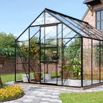 Växthus Vitavia Merkur 8300 3mm Härdat Glas Svart Med Sockel