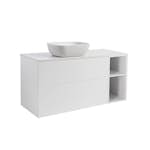 Tvättställsskåp Alterna Isella med Öppen Förvaring, Bänkskiva och Ovanpåliggande Tvättställ