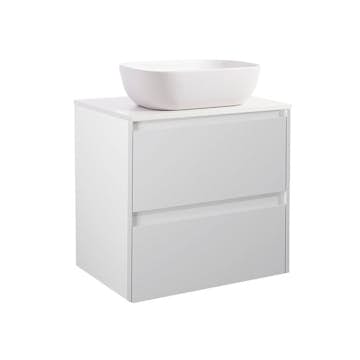 Tvättställsskåp Alterna Luxor med Bänkskiva Kvartskomposit och Rektangulärt Tvättställ