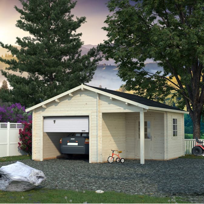 Garage Palmako Roger 21,9 m2 med Takskjutport