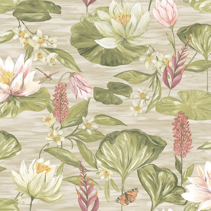 Tapet Holden The Lost Gardens Water Lily Beige 91642