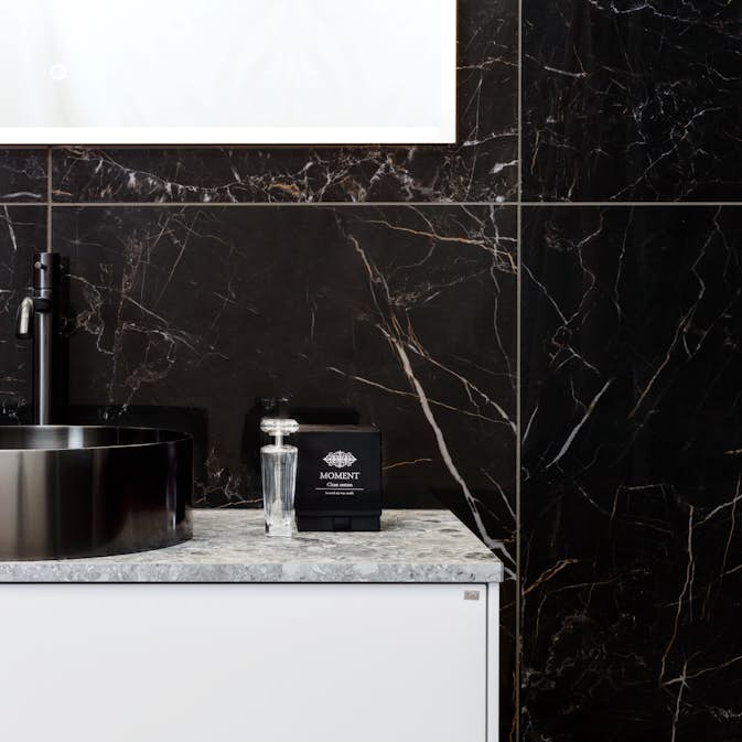 Klinker Ceramiche Keope Elements Lux Port Laurent Svart 30x60 cm