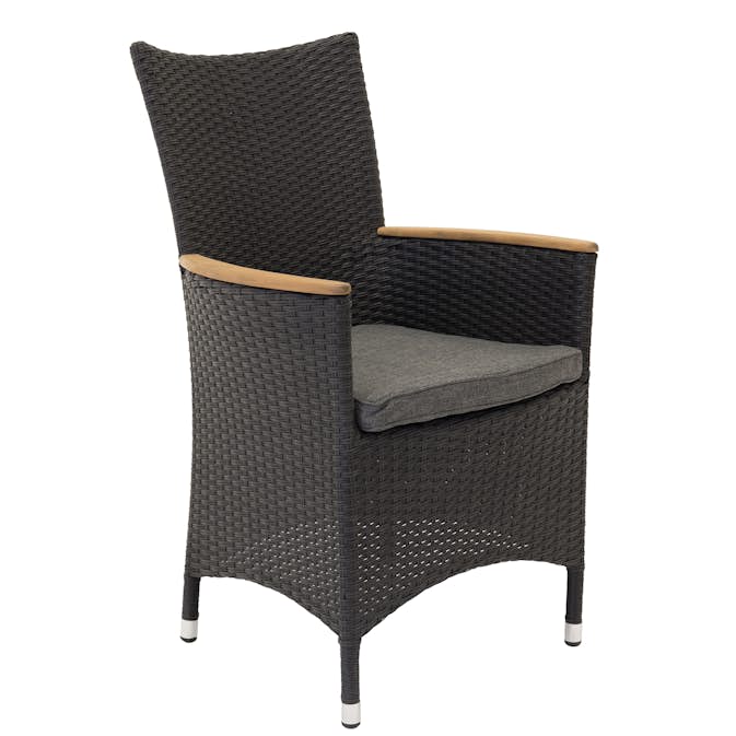 Fåtölj Venture Home Malin Svart/Teak