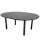 Utebord Venture Home Marbella Förlängningsbart Aluminiumbord, Ovalt Ø 140 cm Svart
