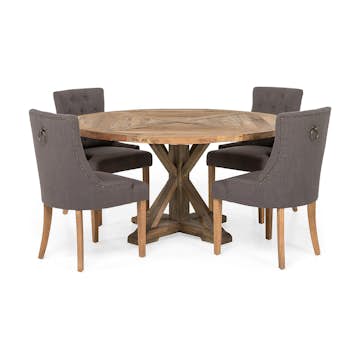 Matgrupp In Living Lyon Ø150 cm Rund med 4 st Viktoria Stolar