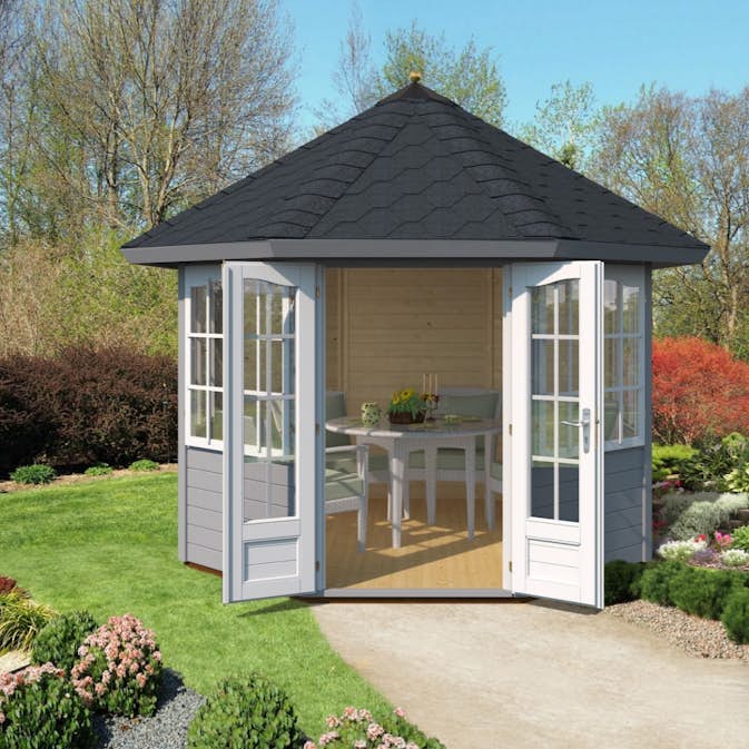 Lusthus Palmako Veronica 4 Trädgårdspaviljon 6,9 m² i Obehandlat Trä