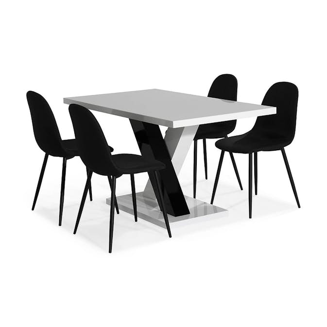 Matgrupp In Living Cesi 140 med 4 Nibe Stolar