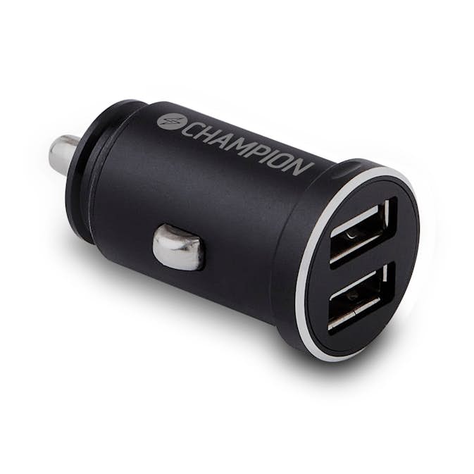 Billaddare Champion 24W 2-Port Mini Svart