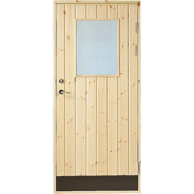 Förrådsdörr Jabo 18° Rak Glas