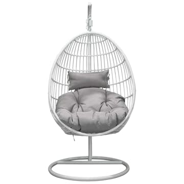 Hängstol Venture Home Viga Utomhus med Stativ i Vitt Stål & Grå Dyna