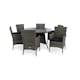 Matgrupp Utomhus Comfort Garden Thor 6 Svart inkl. Dynor
