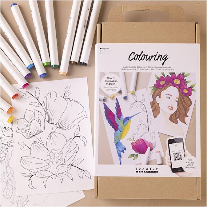 Färgläggning Creativ Company Start DIY Kit Ritpenna