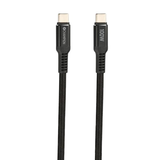 USB-C Champion kabel 100W 1m Svart