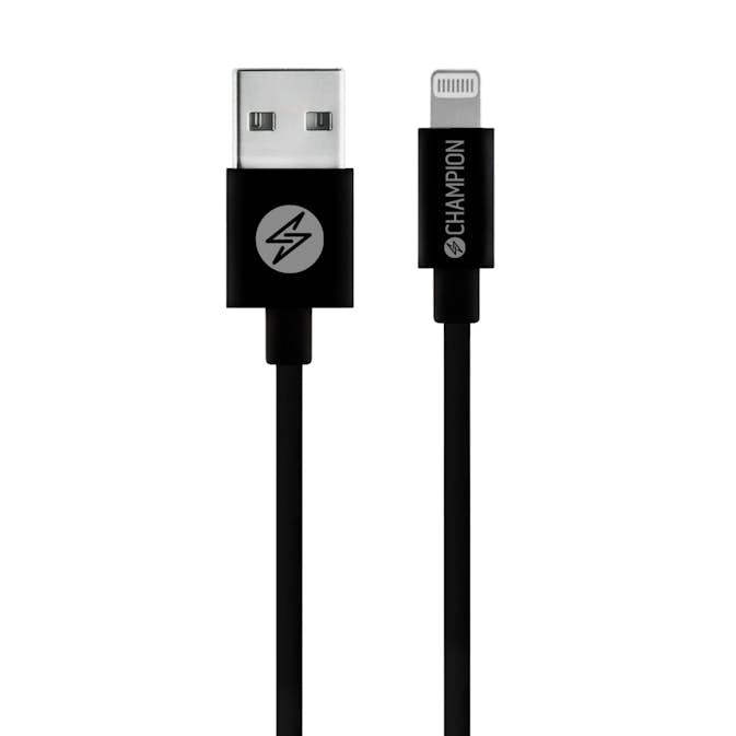 USB-A Champion till Lightning Kabel 1m Svart