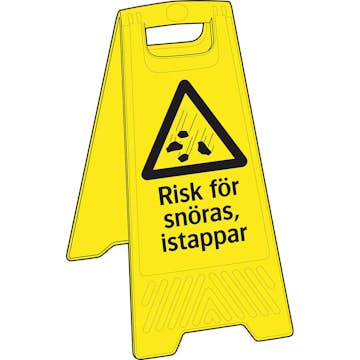 Skylt Systemtext Risk För Snöras Istapp 300x620 mm Plast