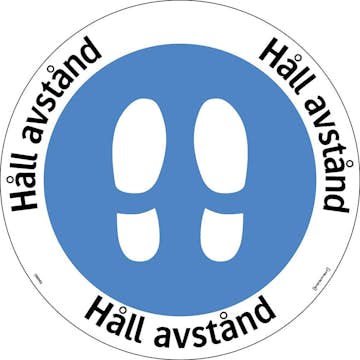 Golvdekal Systemtext Håll Avstånd 410mm