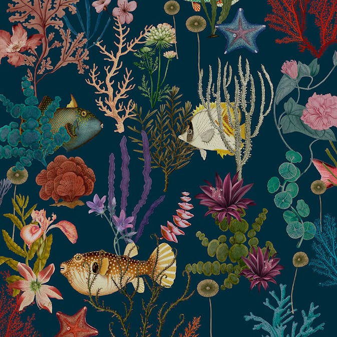 Tapet Holden Utopia II Cora Navy 99431