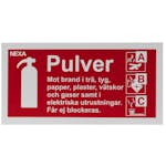 Skylt Nexa För Pulversläckare BSP-1020