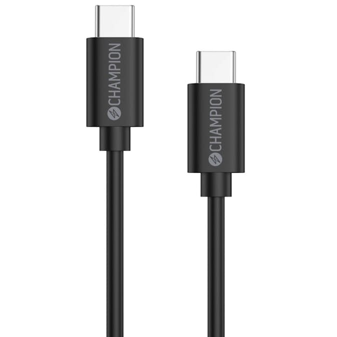 USB-C Kabel Champion 60W 3m Svart