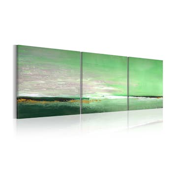 Handmålad Tavla Arkiio SeaGrön Kust 150x50