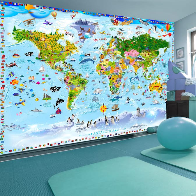 Fototapet Arkiio World Map For Kids