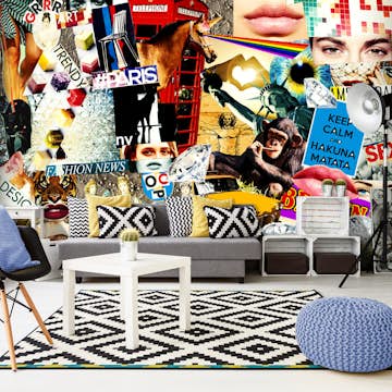 Fototapet XXL Arkiio Scraps of Modernity 500x280 cm