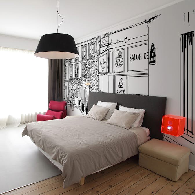 Fototapet XXL Arkiio En promenad genom Paris gator 550x270 cm