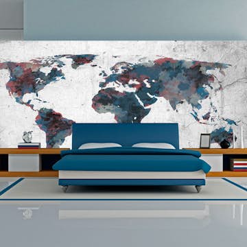 Fototapet XXL Arkiio World map on the wall 550x270 cm