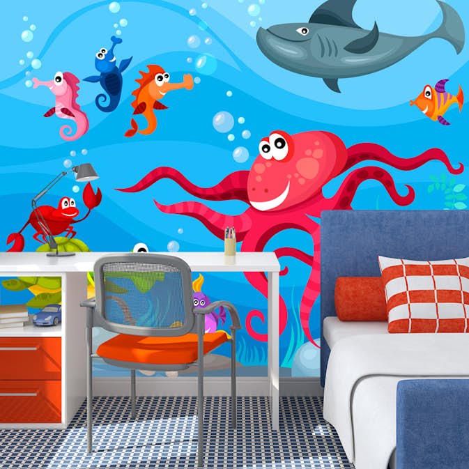 Fototapet Arkiio Octopus And Shark