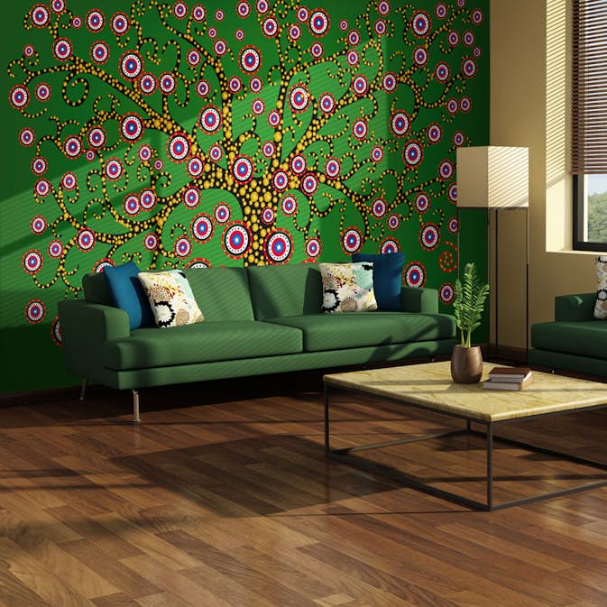 Fototapet Arkiio Abstrakt: Träd Grön