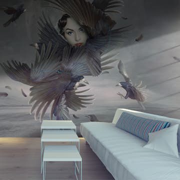 Fototapet Arkiio Täckt I Fjädrar