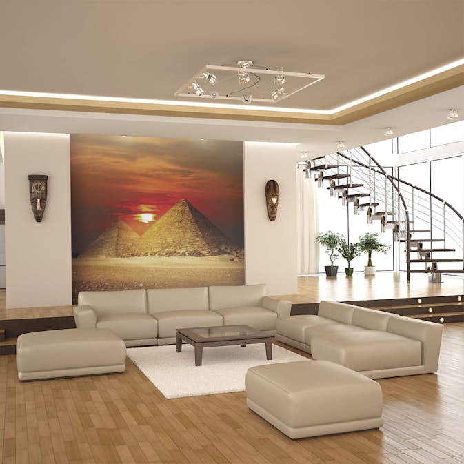 Fototapet Arkiio Giza Necropolis Solnedgång