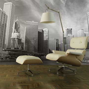 Fototapet Arkiio Chicago Skyline Svartvitt