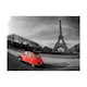 Fototapet Arkiio Eiffeltornet Och Röd Bil
