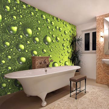 Fototapet Arkiio Vatten Droppar På Flaska Öl