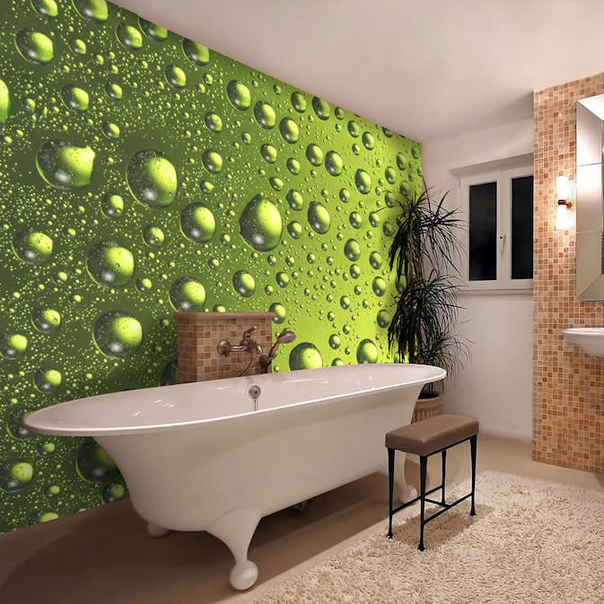 Fototapet Arkiio Vatten Droppar På Flaska Öl