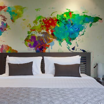 Fototapet Arkiio Paint Splashes Map Of The World