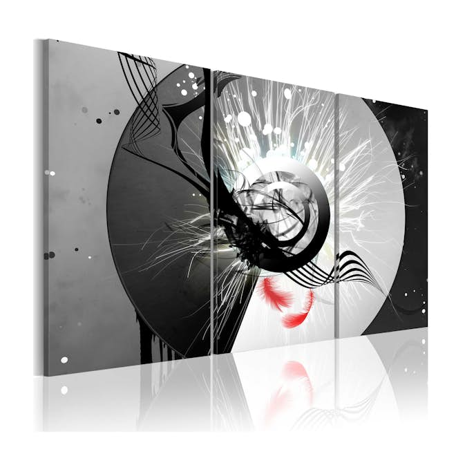 Tavla Arkiio Metal Circle & Red Feathers