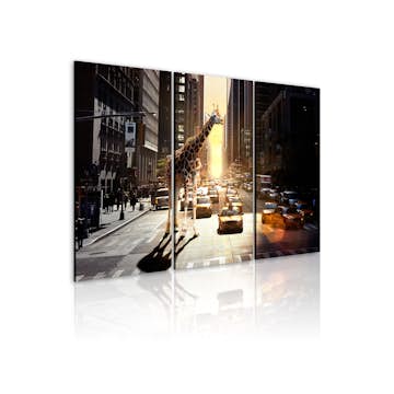 Tavla Arkiio Giraff I Den Stora Staden