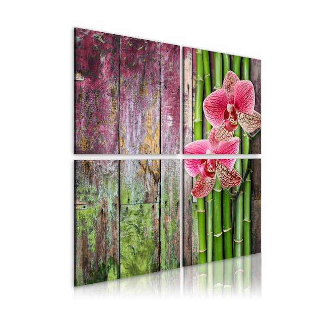Tavla Arkiio Bambu Och Orkidé