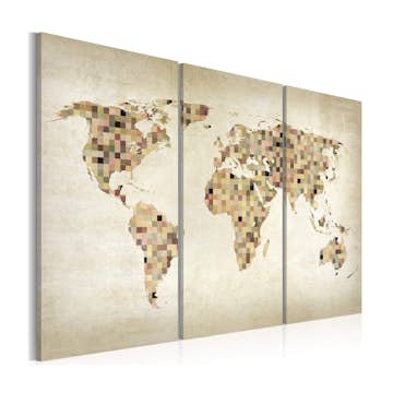 Tavla Arkiio Beige Nyanser Av Världen Triptych