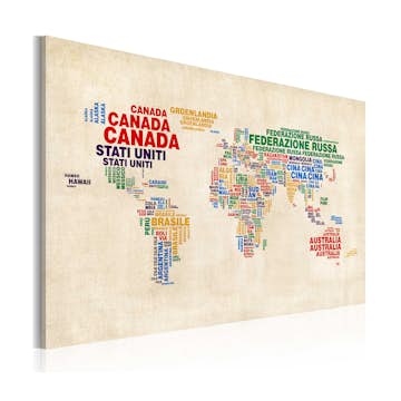 Tavla Arkiio Italienska Namnen I Klara Färger