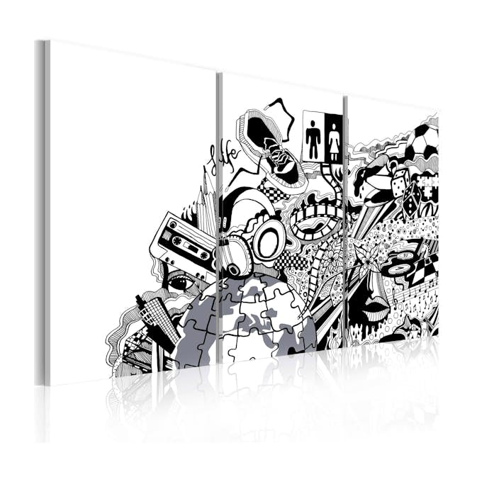 Tavla Arkiio Artistic Mess Triptych