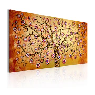 Handmålad Tavla Arkiio Påfågel tTräd 120x60