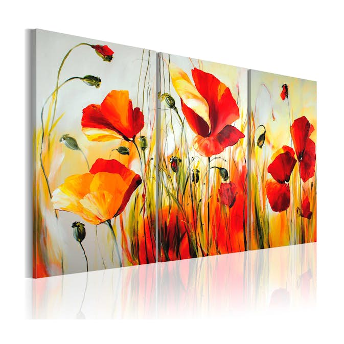 Handmålad Tavla Arkiio Röd Än 120x80