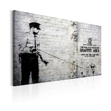 Tavla Arkiio Graffiti Area Police And A Dog By Banksy