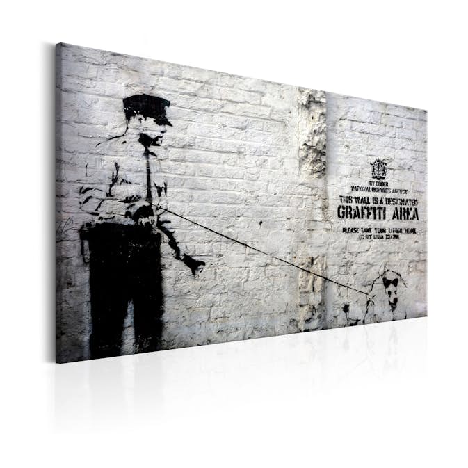 Tavla Arkiio Graffiti Area Police And A Dog By Banksy